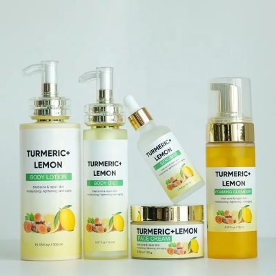 Turmeric Lemon Face Cream - Body Oil - Body Lotion - Serum - Foaming Cleanser Sets