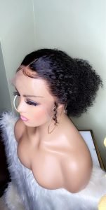 Curly wavy short bob kinky curly human hair wig unit